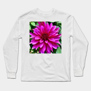 Magenta Flower in Bloom Long Sleeve T-Shirt